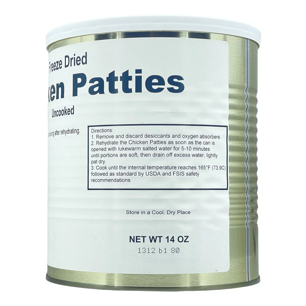 Freeze Dried Chicken Patties Emergency Food, 6 Cans E9710