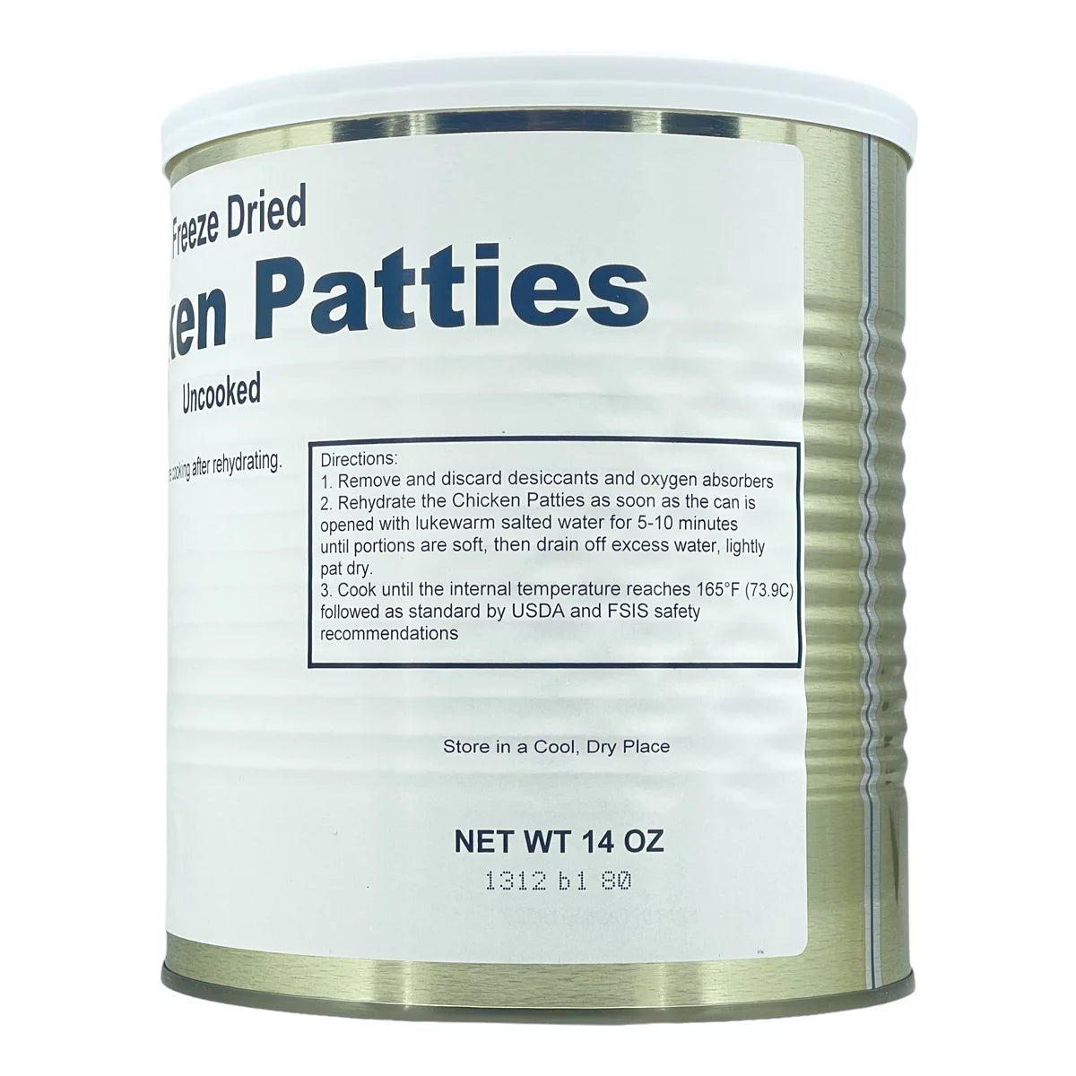 Freeze Dried Chicken Patties Emergency Food, 6 Cans E9710