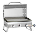 Portable Propane Gas Griddle 3-Burner with Foldable Cart & Side Table, Flat Top Gas Grill Griddle Stove with Lid, for Outdoor Cooking Patio Backyard Camping RV Tailgating Beach, GS310
