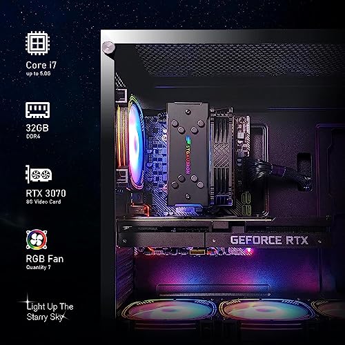 Gaming Desktop PC, Intel Core i7, 32GB RAM, 2TB SSD, RTX 3060 J70195