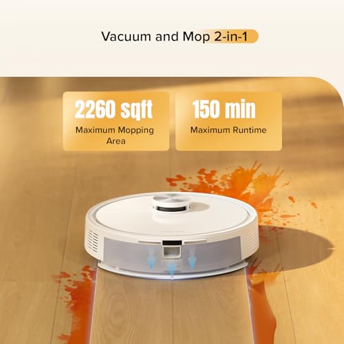 Robot Vacuum with Self-Empty Dock, 5500 Pa Suction, LiDAR Navigation E428049