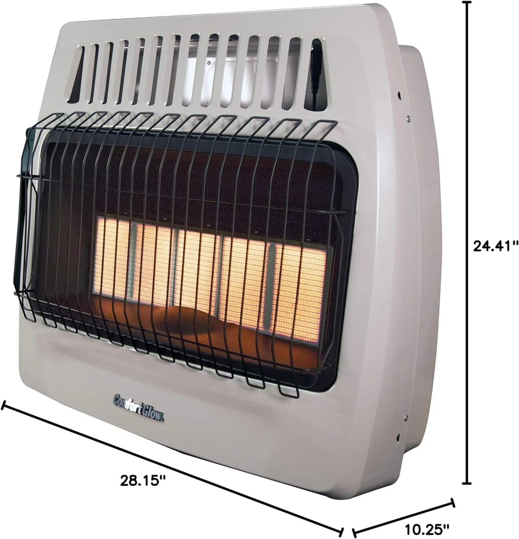 Infrared Liquid Propane Gas Wall Heater, 30,000 BTU O22627