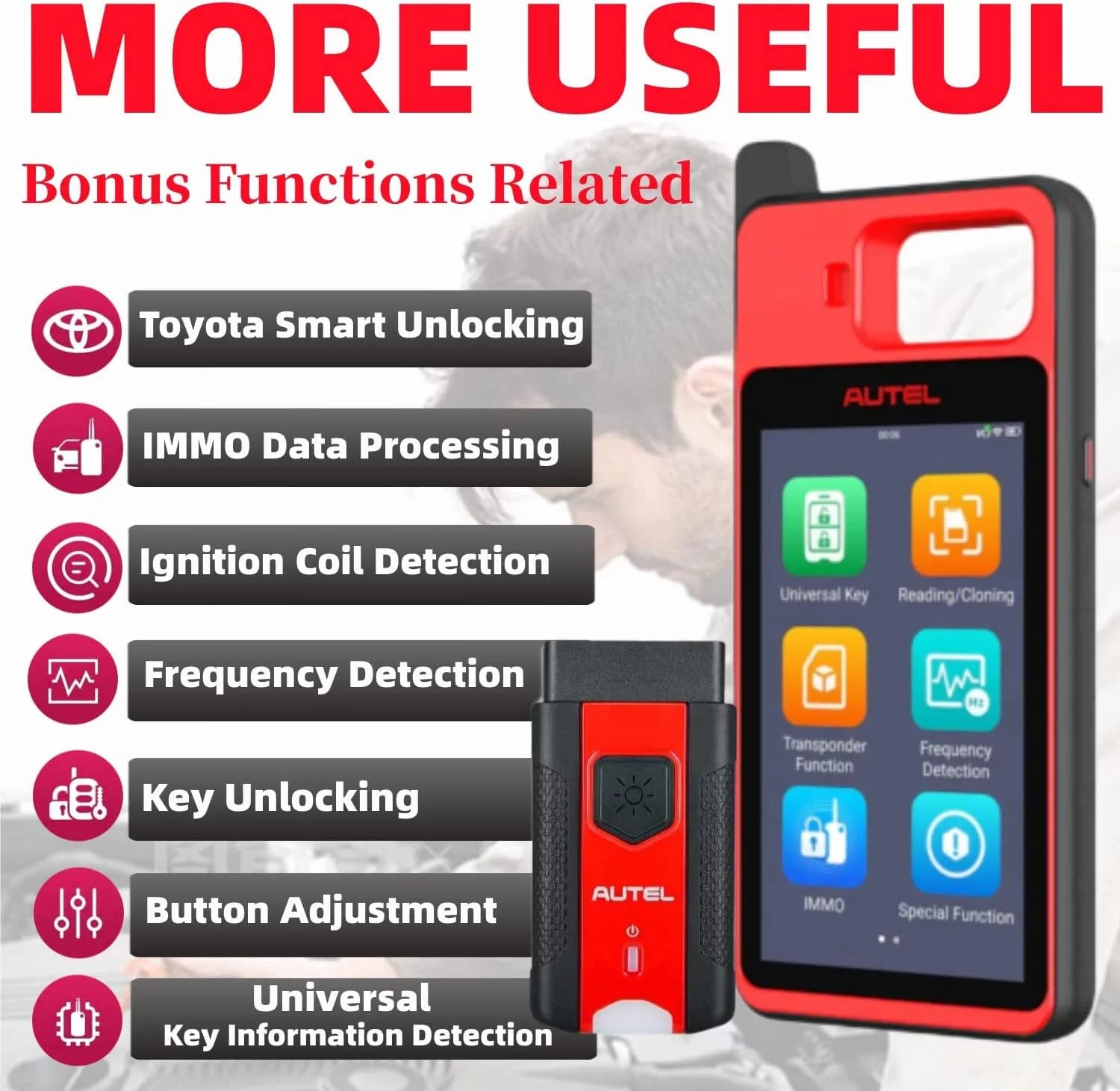 Key Fob Programmer Immobilizer Tool with Blank IKEY I9174