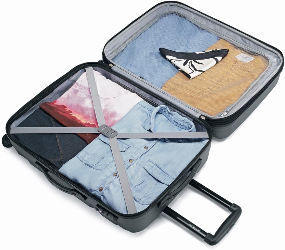 Hardside Spinner 2-Piece Luggage Set 24 and 20 Inch Black Y471