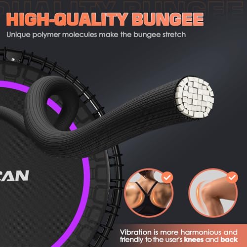 Foldable Mini Trampoline with Adjustable Foam Handle M67736