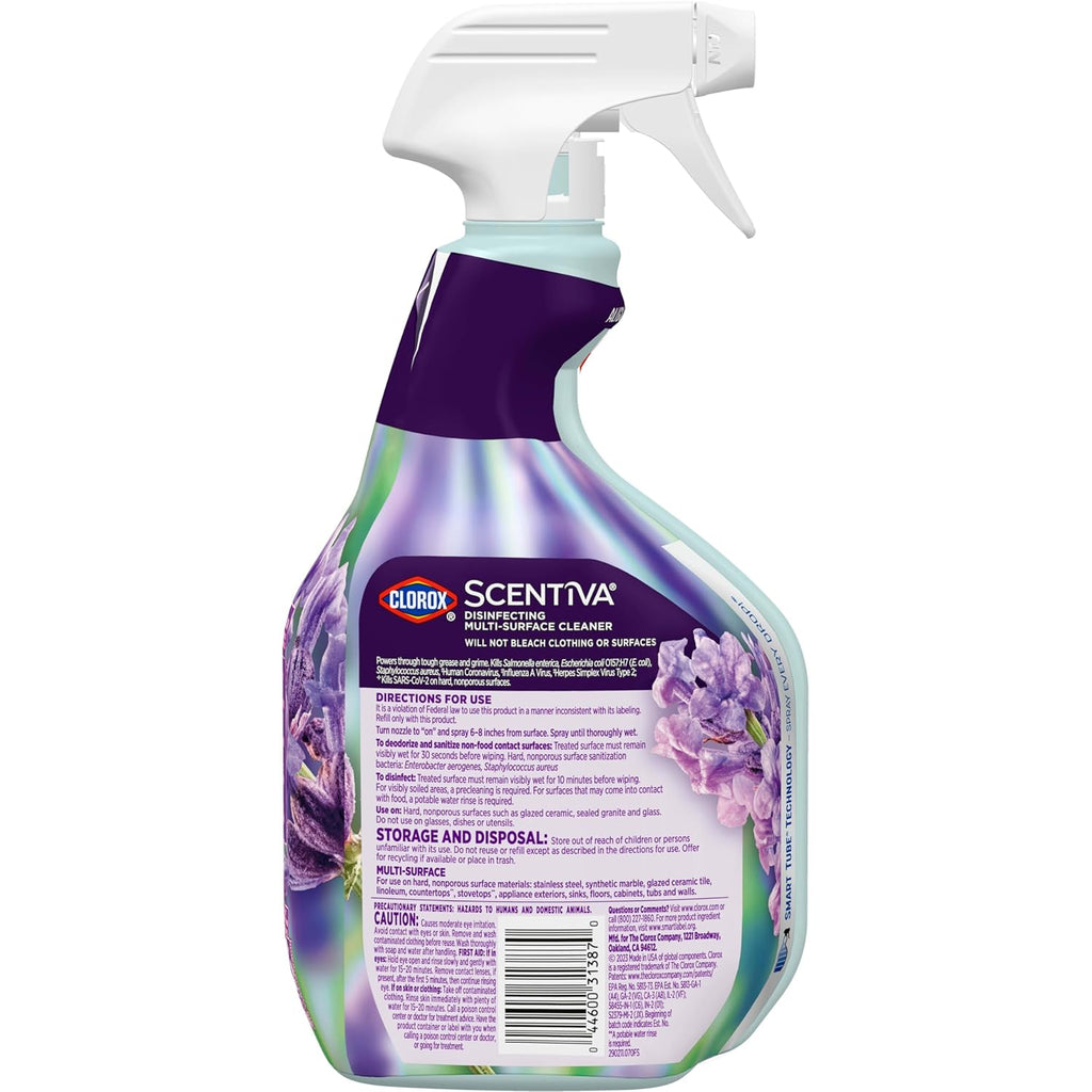 Disinfecting Multi-Surface Cleaner, Lavender and Jasmine, 32 Fl Oz B245