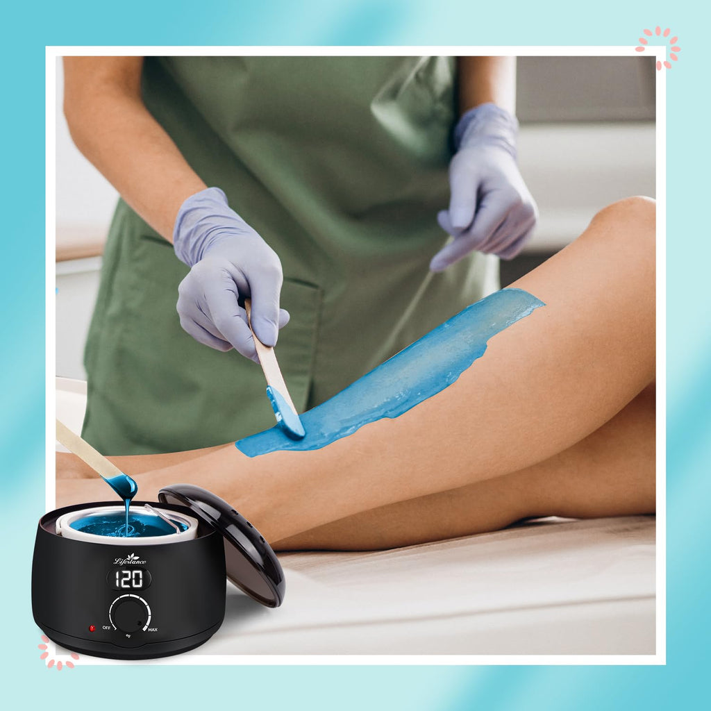Wax Pot Warmer, Digital Wax Melt Machine for Hair Removal, 500ml LCD Wax Heater for Hard Wax Beads W8715