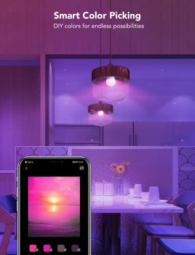 Smart Light Bulbs, WiFi & Bluetooth Color Changing, Music Sync, 2 Pack W703
