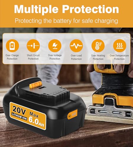 2Pack 6.0Ah 20V Replacement Battery for Cordless Power Tools E263677