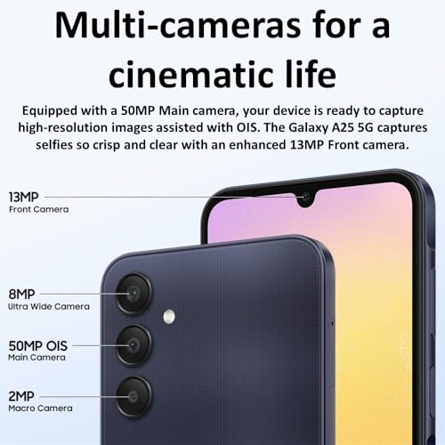 Galaxy A25 5G Dual SIM 128GB 6.5" 120Hz AMOLED 50MP Camera Unlocked (Renewed) Y70598