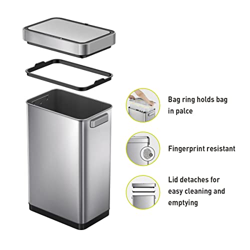 Touchless Motion Sensor Trash Can, 13.2 Gallon, Brushed Stainless Steel A497976