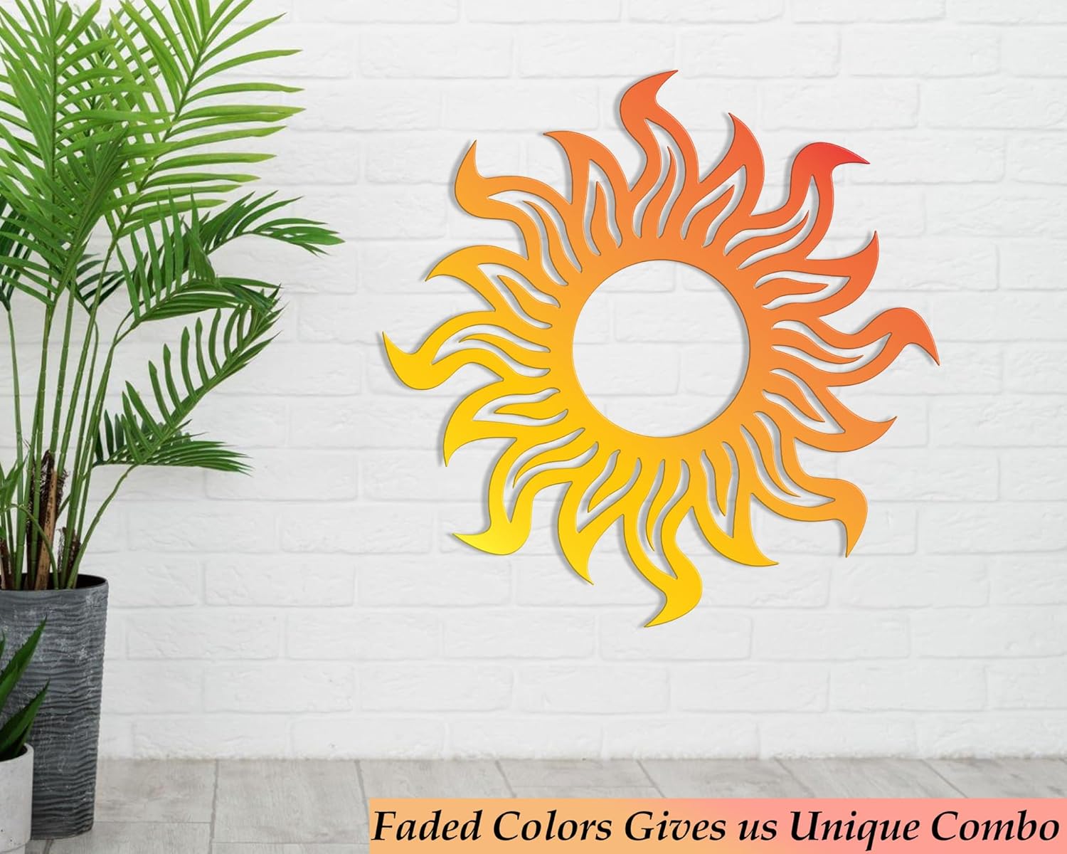 Sun Metal Wall Art - Large Hanging Sunburst Decoration V982171