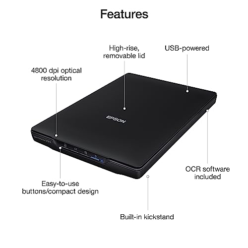 Color Photo and Document Flatbed Scanner with 4800 dpi Optical Resolution N2235
