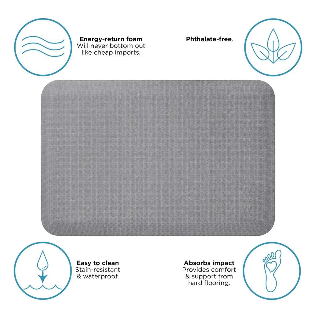 Kitchen Floor Mat, Light Gray, 20" x 30" M283
