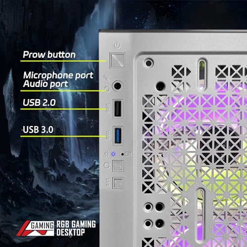 Gaming Desktop PC, Radeon RX 580, Intel Core i7, 32G RAM, 2T SSD I8330