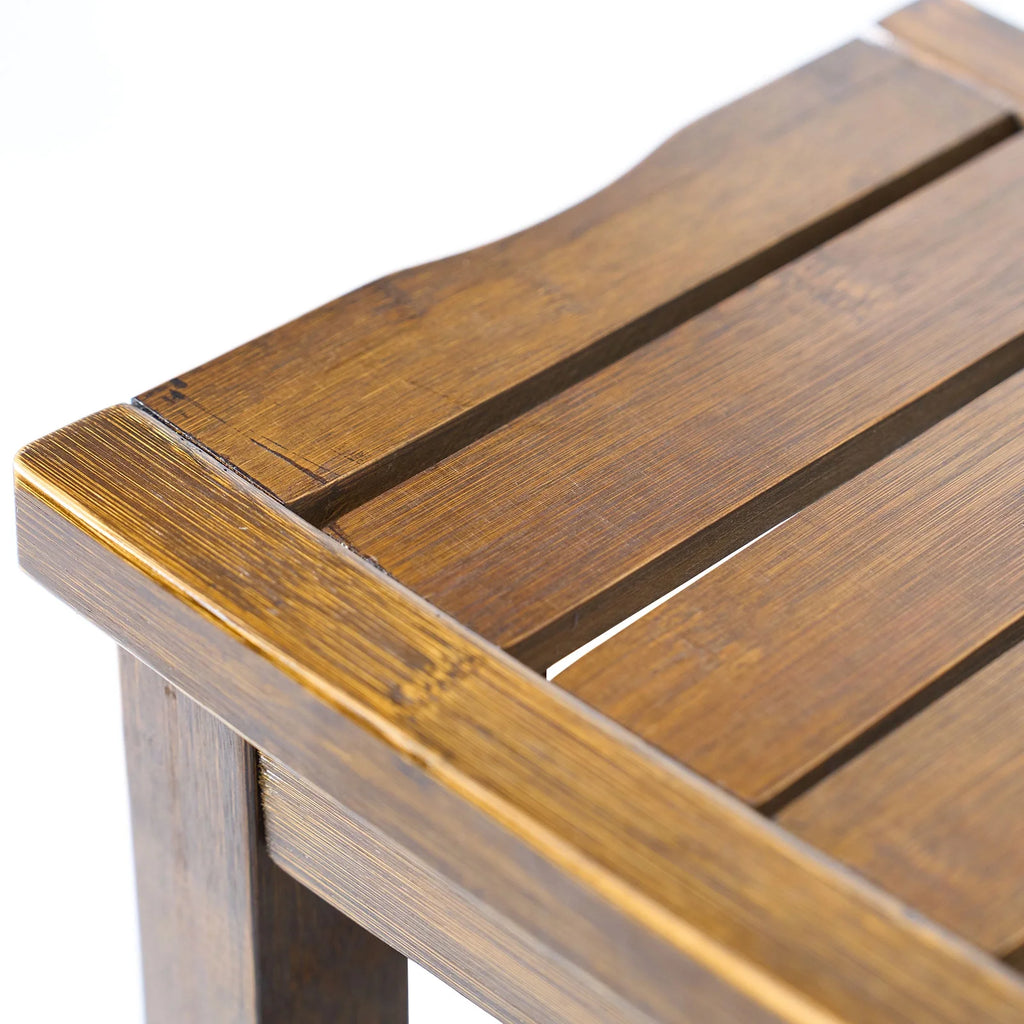 Bamboo Bathroom Bench Shower Stool Non-slip Waterproof Seat J2608