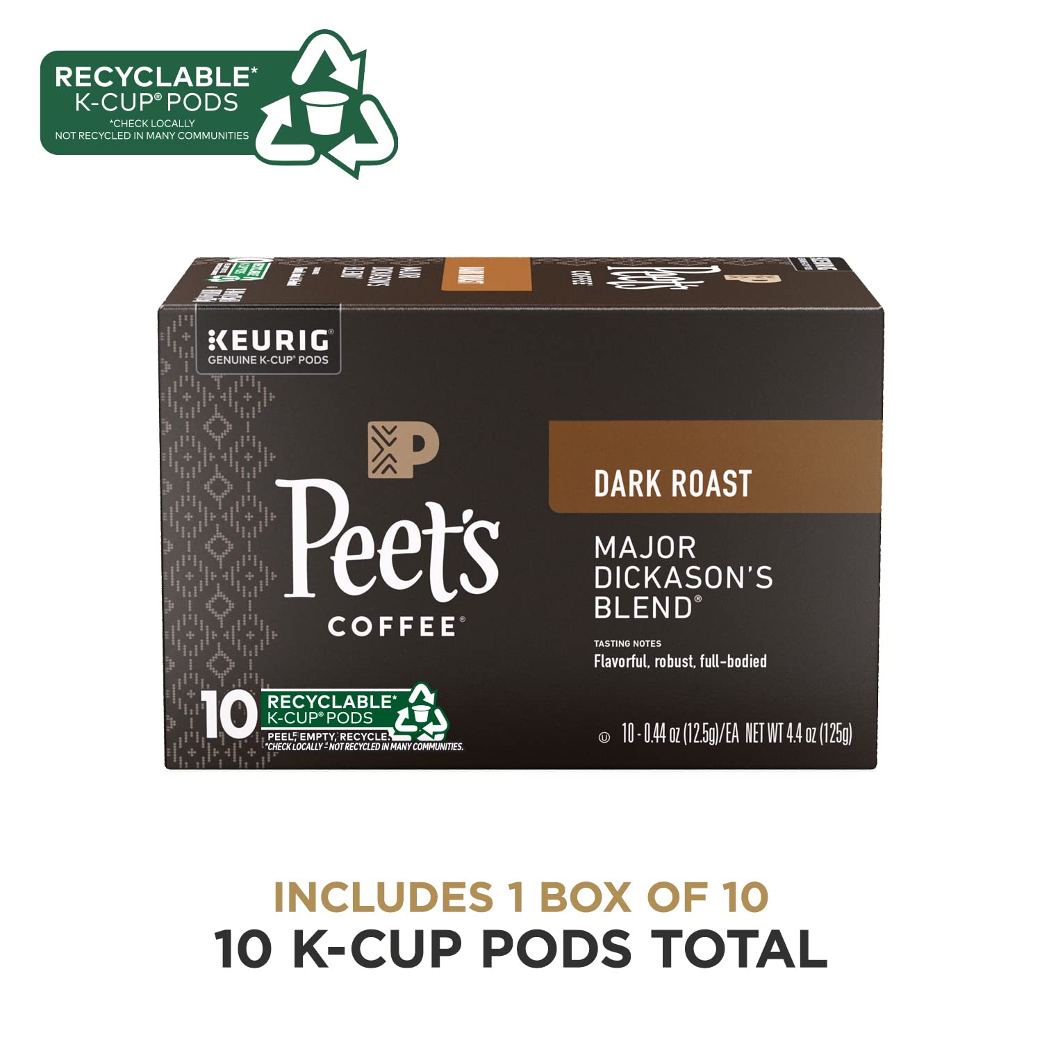 Dark Roast K-Cup Pods for Keurig Brewers, 10 Count O791