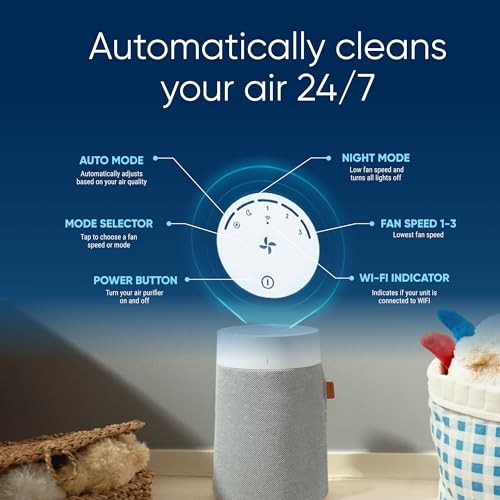Air Purifier for Small Room, Bedroom, Home, Cleans 926 sqft in One Hour, HEPASilent for Pets, Allergens, Dust, Mold, Smoke Q80338