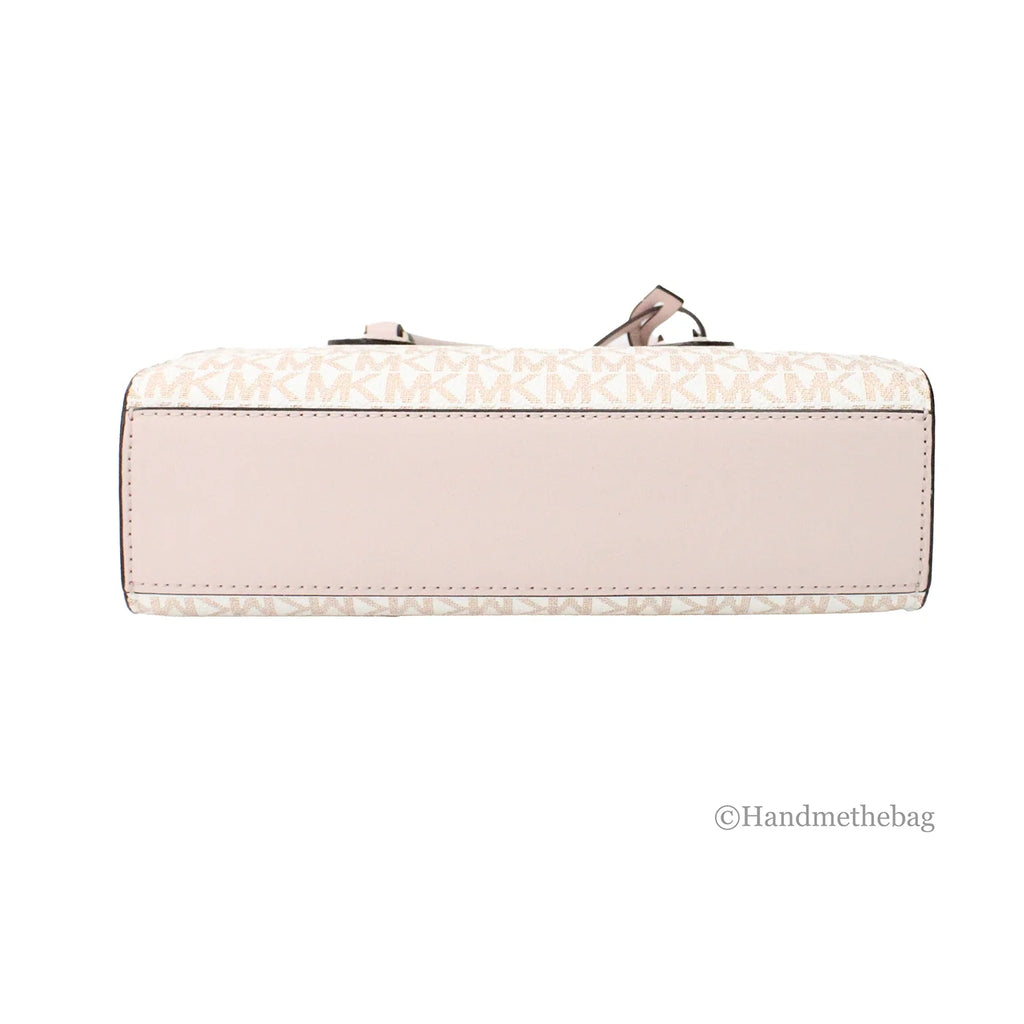 Small White Rose Gold PVC Satchel Purse Bag E78348