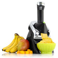 Yonanas 988RD Deluxe Vegan, Dairy-Free Frozen Fruit Soft Serve Maker, Includes 75 Recipes, 200 W, Red