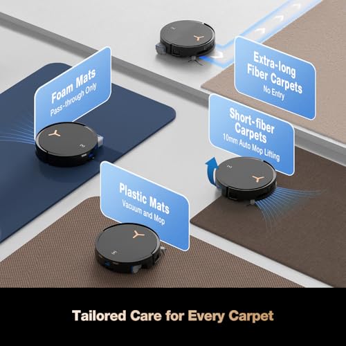 Robot Vacuum and Mop, 18500Pa Suction, Auto-Lift, Self-Emptying C481