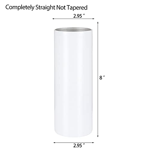 10 Pack Sublimation Tumblers 20oz for Heat Transfer, Double Wall Insulated Y9835