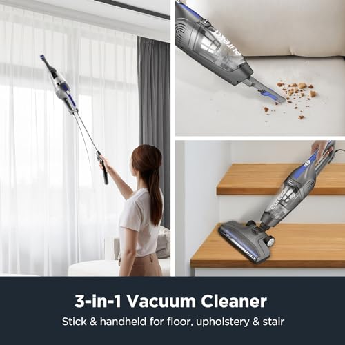 3-in-1 Swivel Handheld & Stick Vacuum Cleaner, Blue P153
