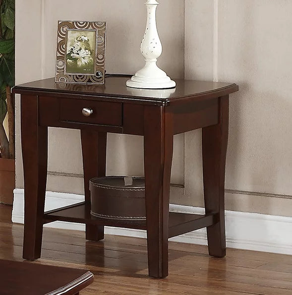 Wooden Brown End Table for Living Room Sofa Side Y43358