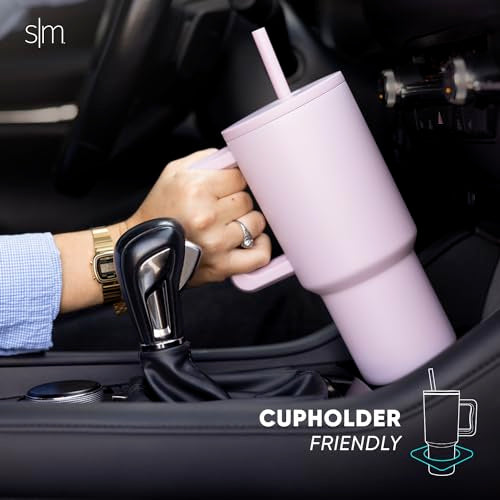 30 oz Insulated Tumbler with Handle and Straw Lid D956