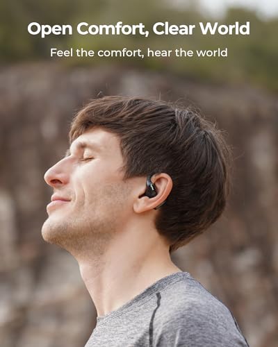 Open Ear Headphones, Wireless Earbuds with 4-Mic Clear Call, 30H Playtime L30747
