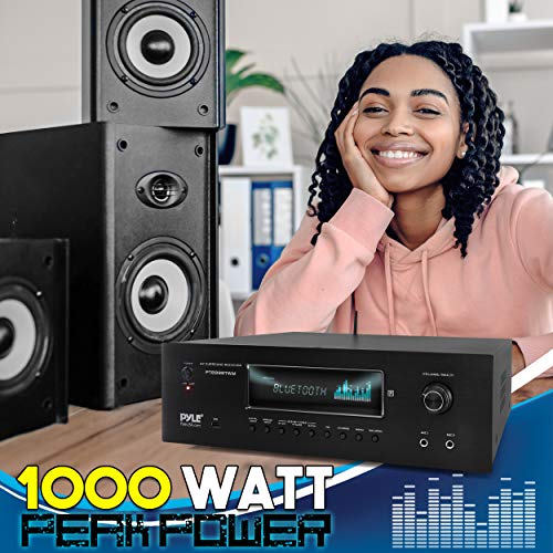 1000W 5.2 Channel Home Theater Receiver with Bluetooth and Wireless Mics M19717