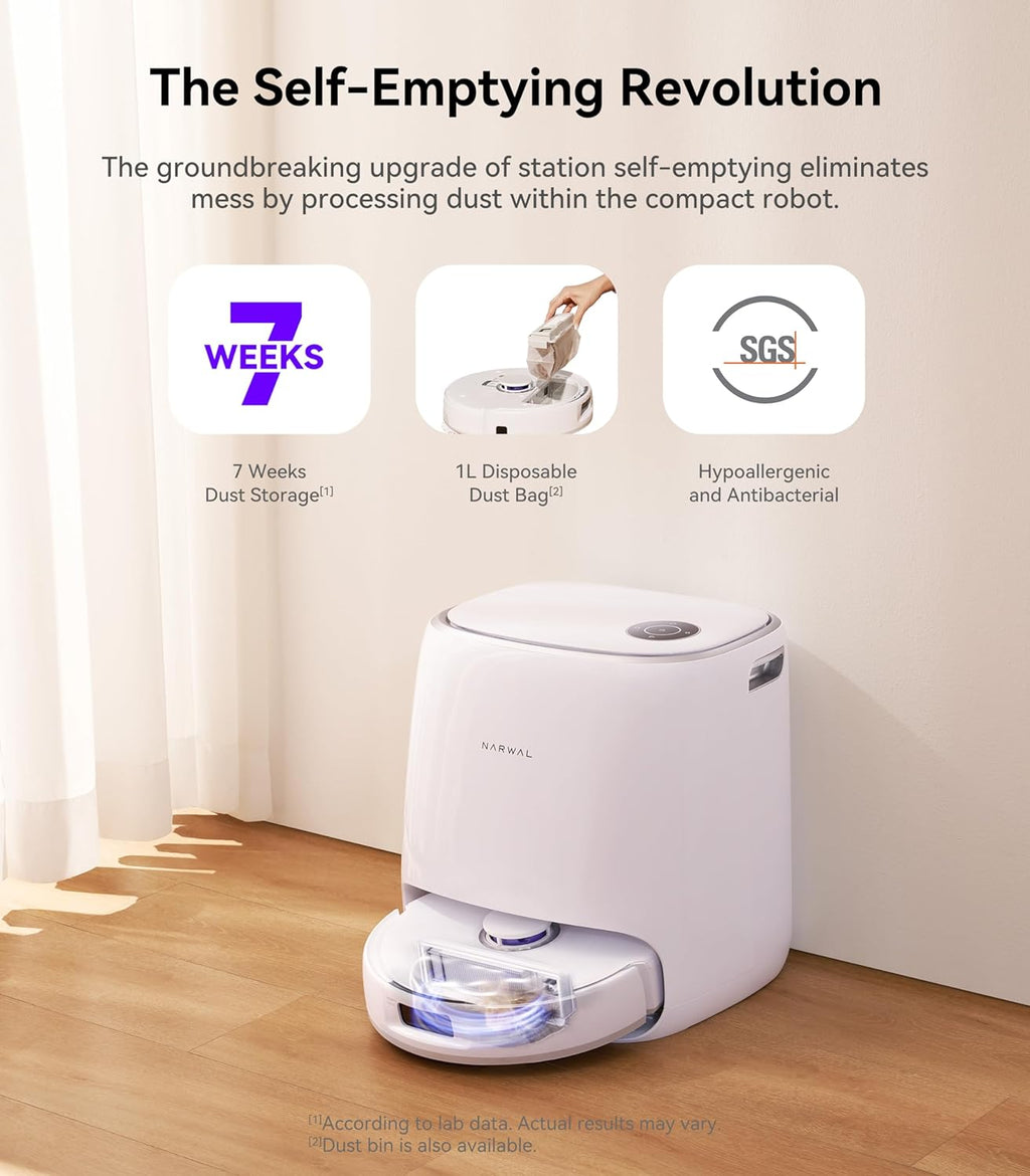Robot Vacuum and Mop Combo with Auto Mop Drying, 8200 Pa Suction U527321