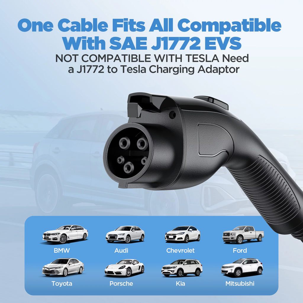 Level 1 & 2 EV Charger, 25 ft, 8-16A Portable Car Charger for J1772 M40339