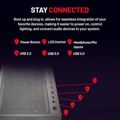 Gaming PC Desktop – AMD Ryzen 7 5700X, RTX 4070, 1TB SSD, 16GB RAM, Windows 11 A36893