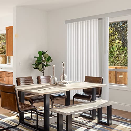 Vertical Blinds for Doors, Blackout Window Shade, Vinyl 78"W x 84"H Z728161