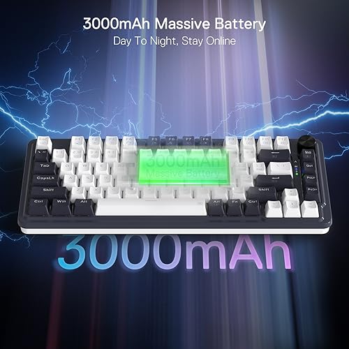 75% Wireless Gasket RGB Gaming Keyboard, 81 Keys Hot-Swap Mechanical Z726001