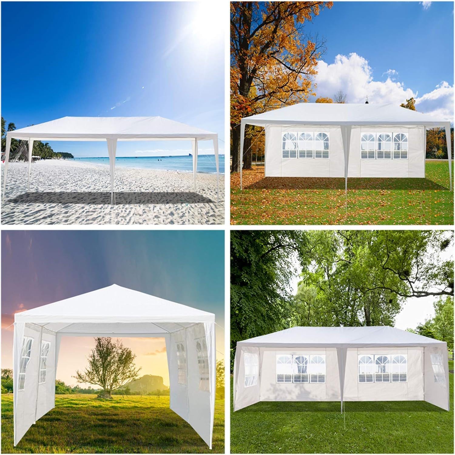 Outdoor Party Tent with Sidewalls and Windows, 10x20 O534225