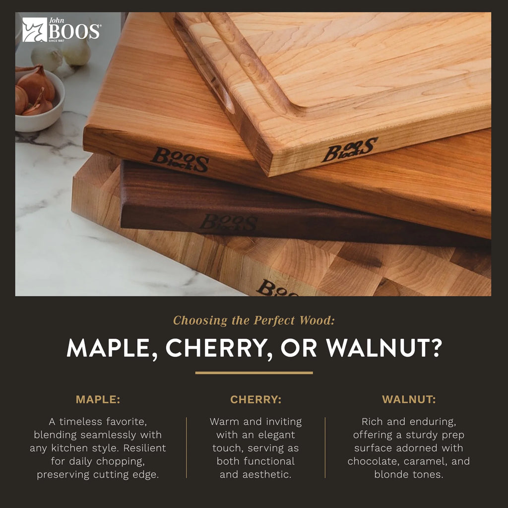 Maple Wood Cutting Board with Feet, 6 x 6 Inches Z166335