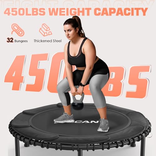 Foldable Mini Trampoline with Adjustable Foam Handle M67736