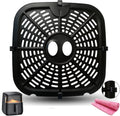 Square Air Fryer Replacement Crisper Tray for 6.8QT Dreo Air Fryer Pro Max, 9.6IN Upgraded Double-layer Coating Air Fryer Grill Plate Pan Rack Grate Grid Insert for Dreo Air Fryers