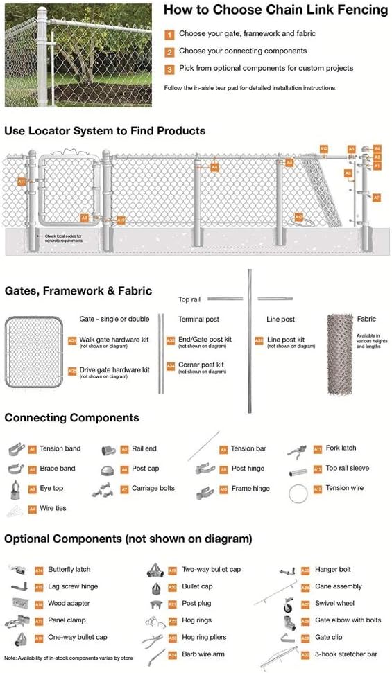 Galvanized Steel Chain Link Fence Fabric 4 x 50 ft, 12.5 Gauge, Silver Z1487