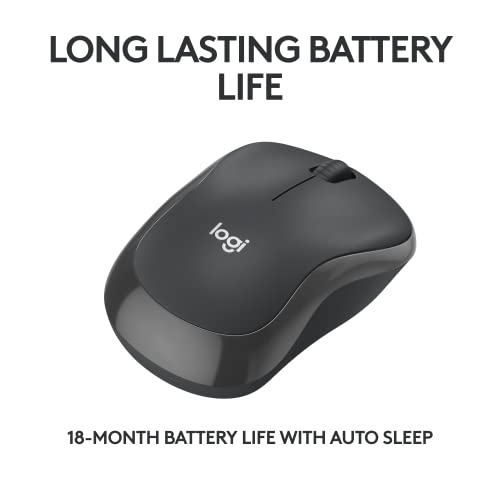 Wireless Mouse, 2.4GHz USB Receiver, 12-Month Battery, 1000 DPI Optical Tracking I608686