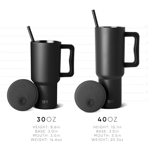 30 oz Insulated Tumbler with Handle and Straw Lid D956