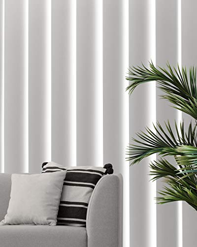 Vertical Blinds for Doors, Blackout Window Shade, Vinyl 78"W x 84"H Z728161