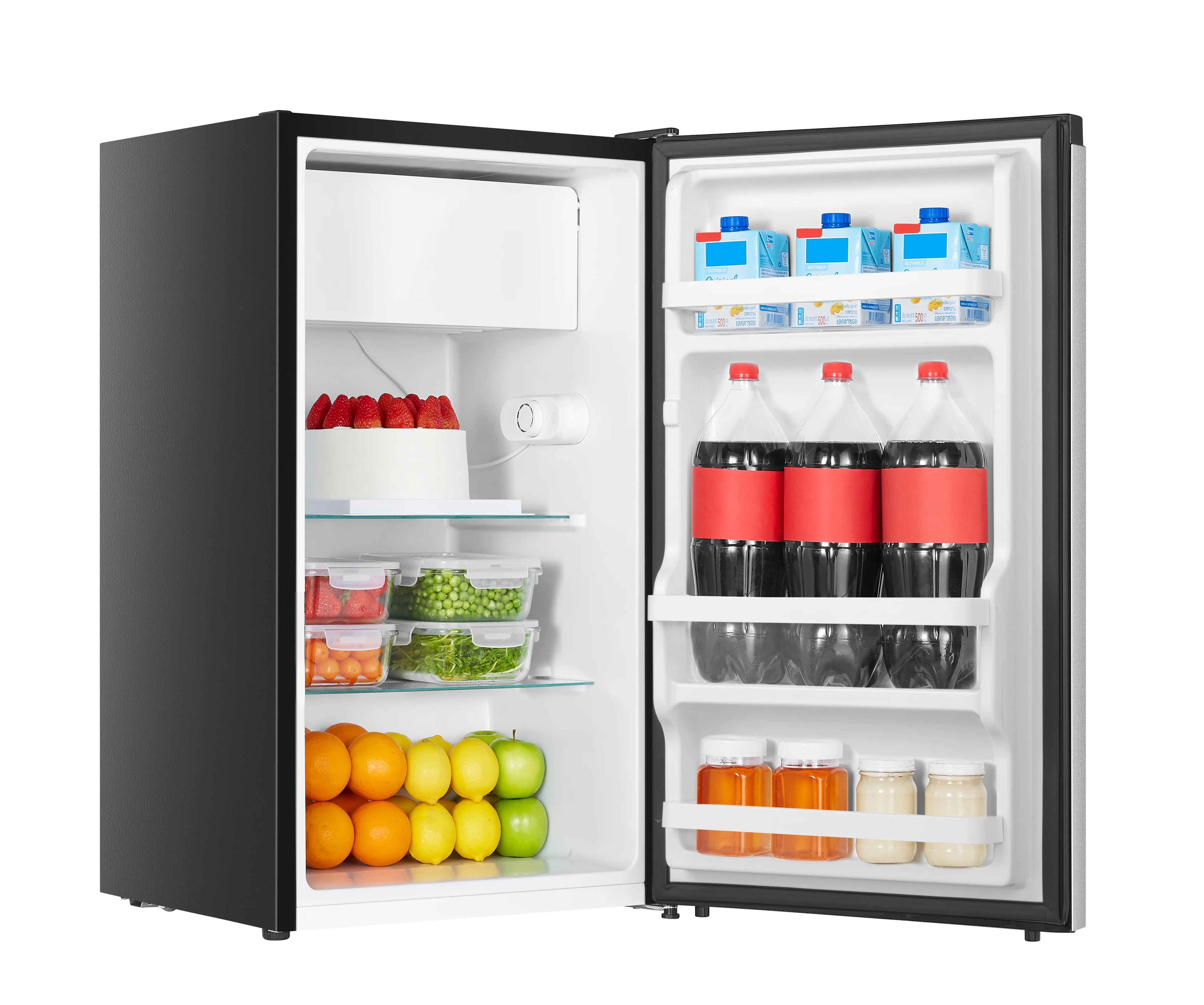 Mini Fridge with Chiller, Silver D7148