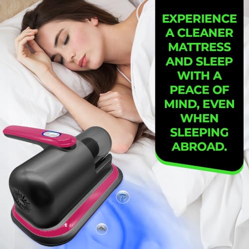 Cordless Mattress Vacuum Cleaner for Deep Cleaning, Red Q46623