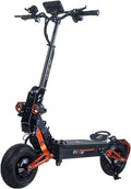 Foldable Electric Scooter with Seat, 5000W Dual Motors, 50MPH, 48V35AH Removable Battery, 75 Mile Range, 12 Inch Tubeless Off-Road Tires - Suitable for Adults
