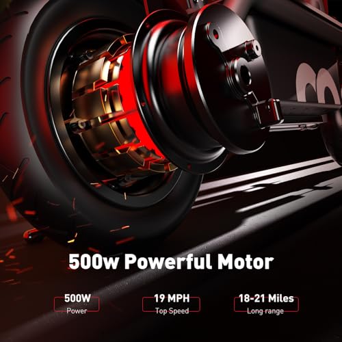 Electric Scooter with Seat, Long Range, Adjustable Handlebar, Dual Suspension V27936