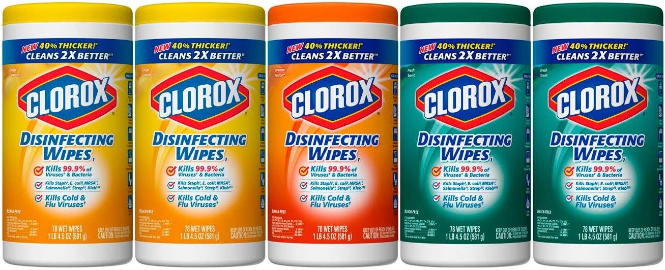 Disinfecting Wipes Variety Pack, 78 Count (Pack of 5) Z48233
