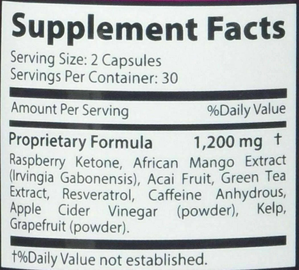Raspberry Ketone 1200 mg Diet Capsules, 60 Count (4 Pack) A116311